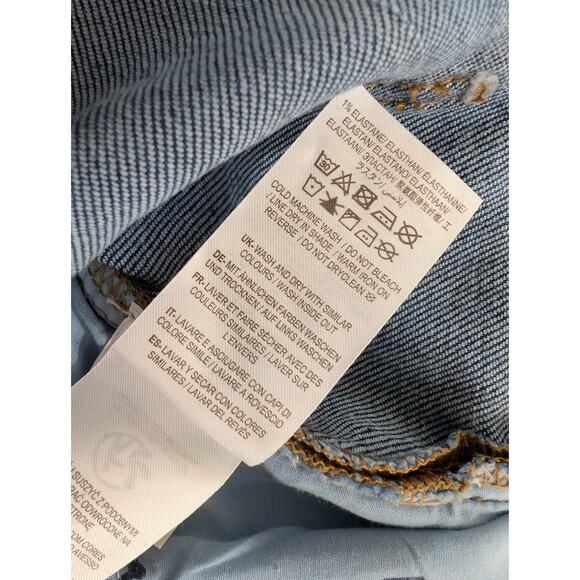 Boden Jeans Button Fly Wide Leg High Rise Cropped Misses Size US 12 UK 18 New - Picture 7 of 7